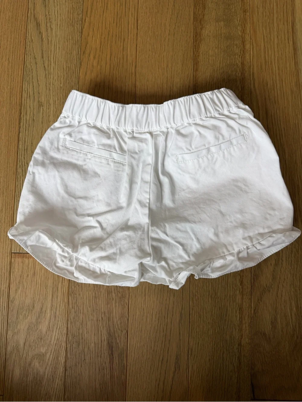 🤍 Janie and Jack Girls White Ruffle Hem Shorts w/ Bow Size 3 - Picture 5 of 5